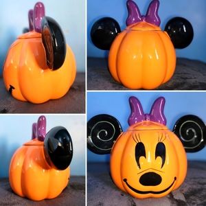 Disney Minnie Mouse Pumpkin Halloween Cookie Jar